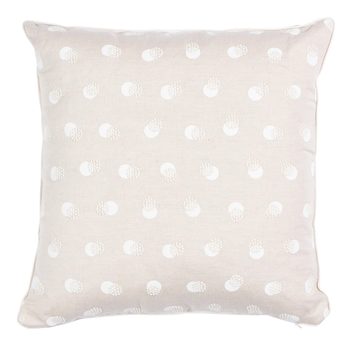 Schumacher Taylor Embroidery Pillow in Ivory on Natural
