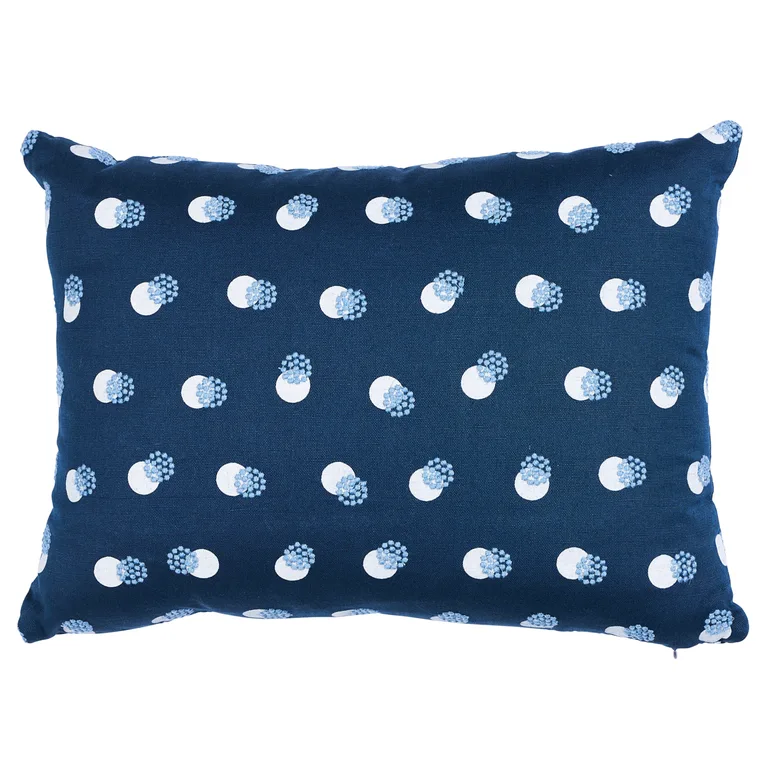 Schumacher Taylor Embroidery Pillow in Sky on Navy (SO8184312)