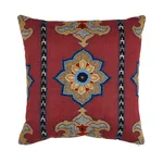 Temara Embroidered Pillow - Pomegranate Schumacher Temara Embroidered Pillow in Pomegranate