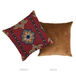 Temara Embroidered Pillow - Pomegranate Schumacher Temara Embroidered Pillow in Pomegranate