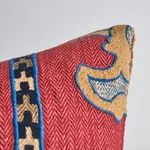 Temara Embroidered Pillow - Pomegranate Schumacher Temara Embroidered Pillow in Pomegranate