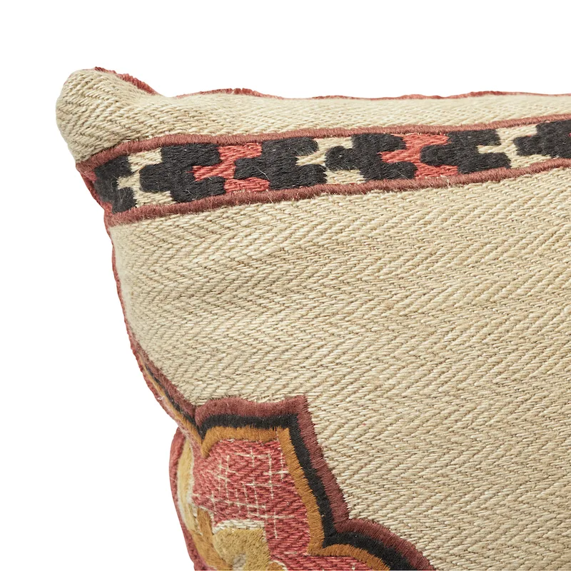 SO17518121 | Temara Embroidered Pillow - Spice Schumacher Temara Embroidered Pillow in Spice (SO17518121)