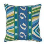 SO17858206 | Terence Ikat Pillow - Peacock Schumacher Terence Ikat Pillow in Peacock (SO17858206)