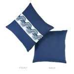 SO8363003 | The Twist Embroidered Pillow - Marine Schumacher The Twist Embroidered Pillow in Marine (SO8363003)