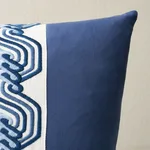 SO8363003 | The Twist Embroidered Pillow - Marine Schumacher The Twist Embroidered Pillow in Marine (SO8363003)