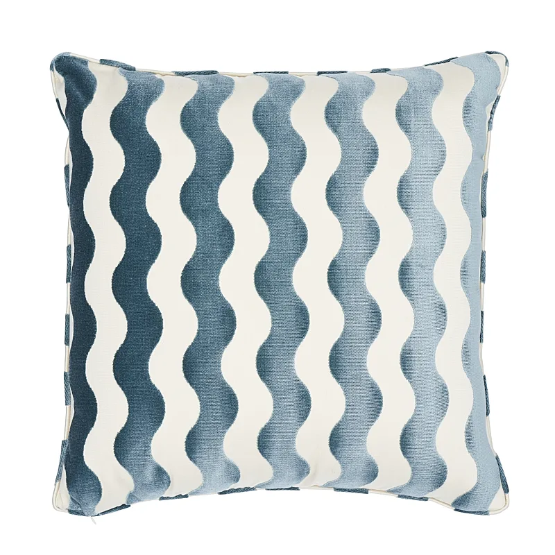 Schumacher The Wave 24" Pillow in Sky (SO6942407)