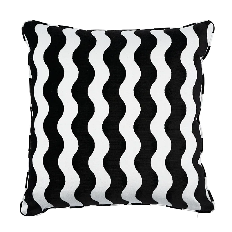 Schumacher The Wave Pillow in Black