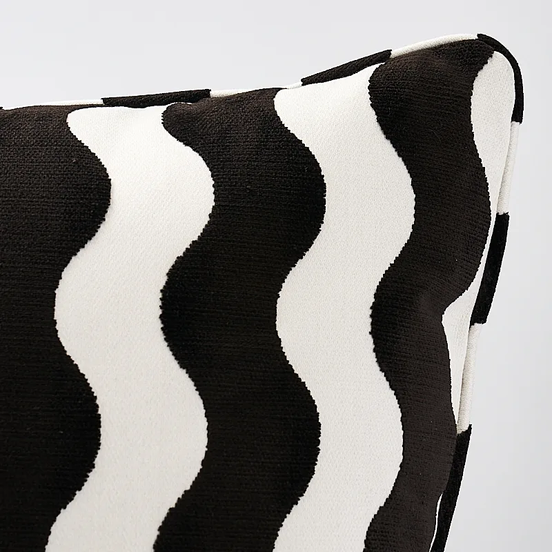 Schumacher The Wave Pillow in Black