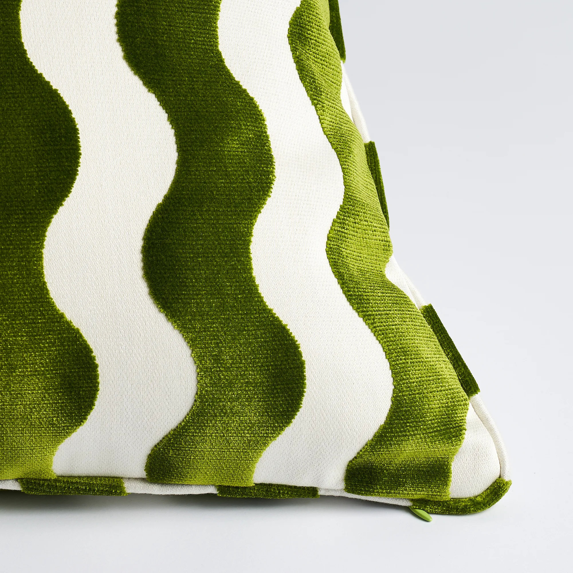 Schumacher The Wave Pillow in Lettuce