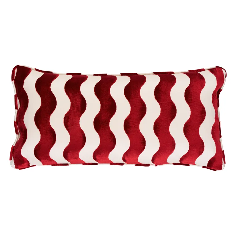 Schumacher The Wave Pillow in Red (SO6942718)