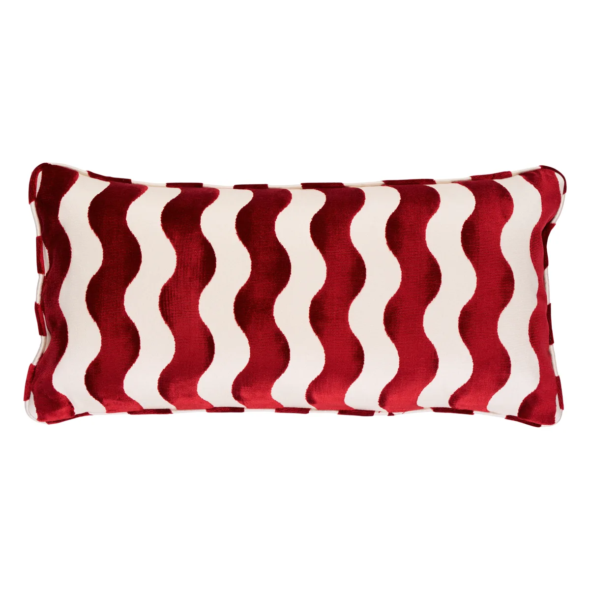 Schumacher The Wave Pillow in Red (SO6942718)