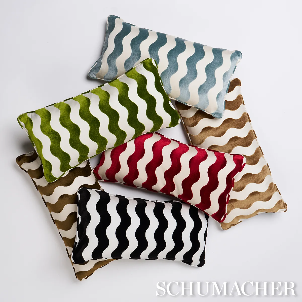 SO6942718 | The Wave Pillow - Red Schumacher The Wave Pillow in Red (SO6942718)