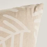 Tiah Cove Pillow - Ivory on Natural Schumacher Tiah Cove Pillow in Ivory on Natural