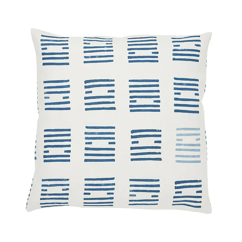 Schumacher Tiasquam Pillow in Blue (SO17788005)