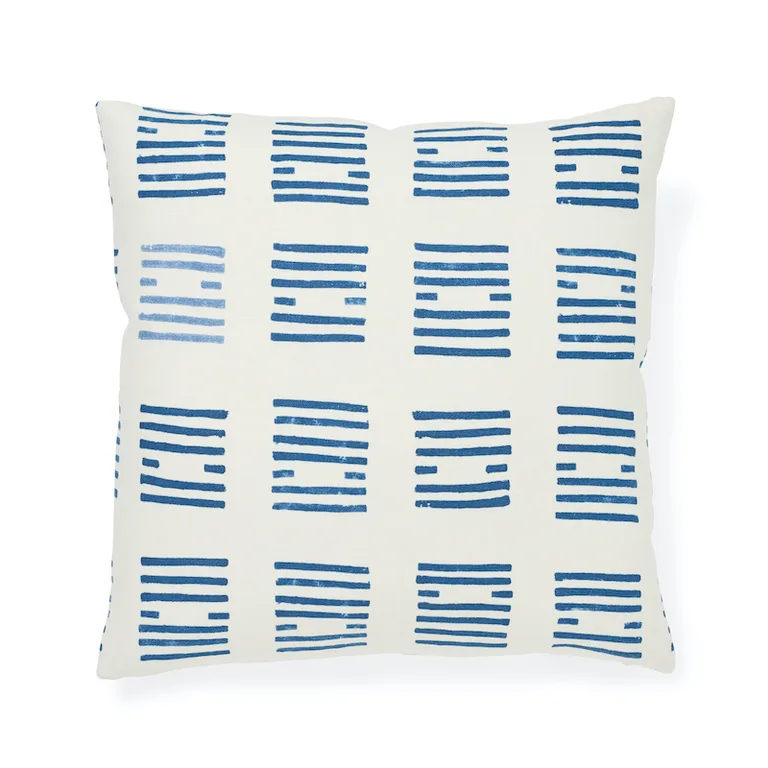 Schumacher Tiasquam Pillow in Blue (SO17788005)