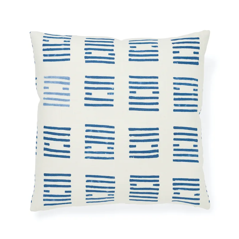 Schumacher Tiasquam Pillow in Blue (SO17788005)