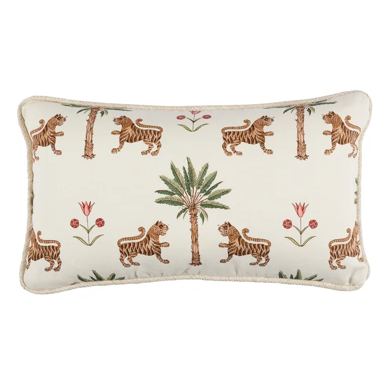 Schumacher Tiger Palm Pillow in Cocoa (SO17993219)