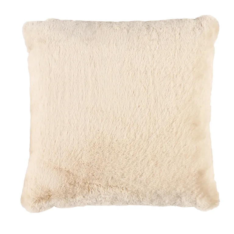Schumacher Timberline Faux Fur Pillow in Birch