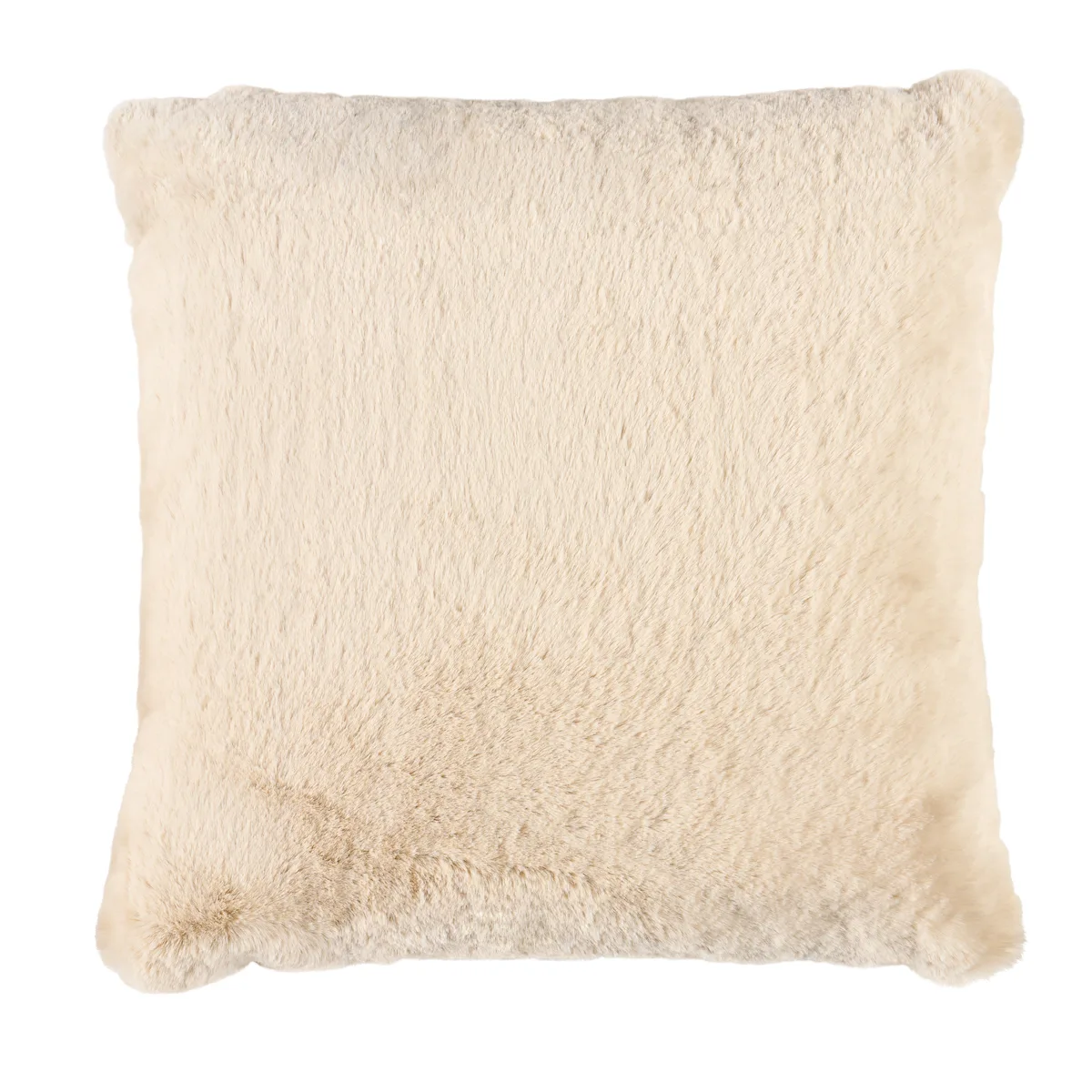 Schumacher Timberline Faux Fur Pillow in Birch