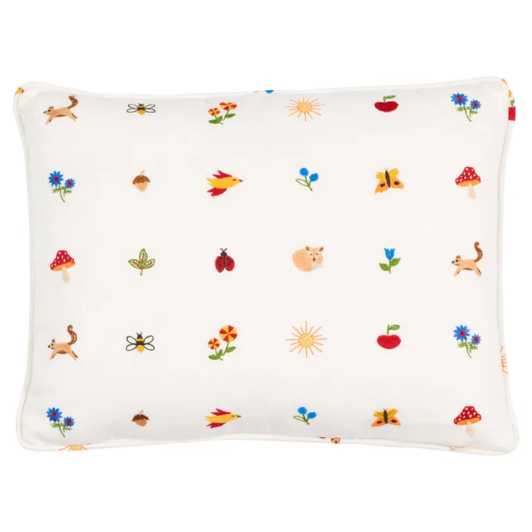 Schumacher Tiny Things Embroidery Pillow in Multi (SO8150012)