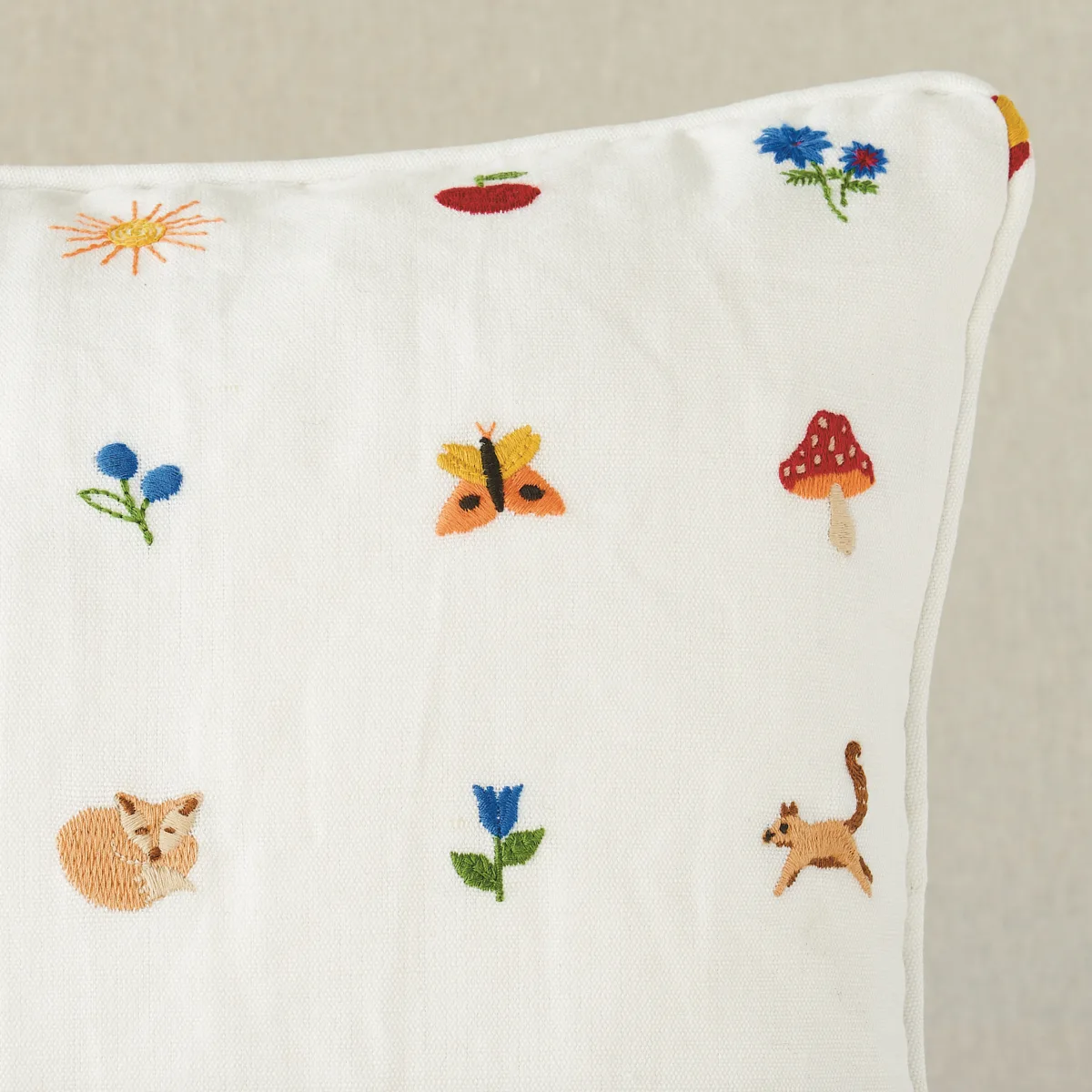 Schumacher Tiny Things Embroidery Pillow in Multi (SO8150012)