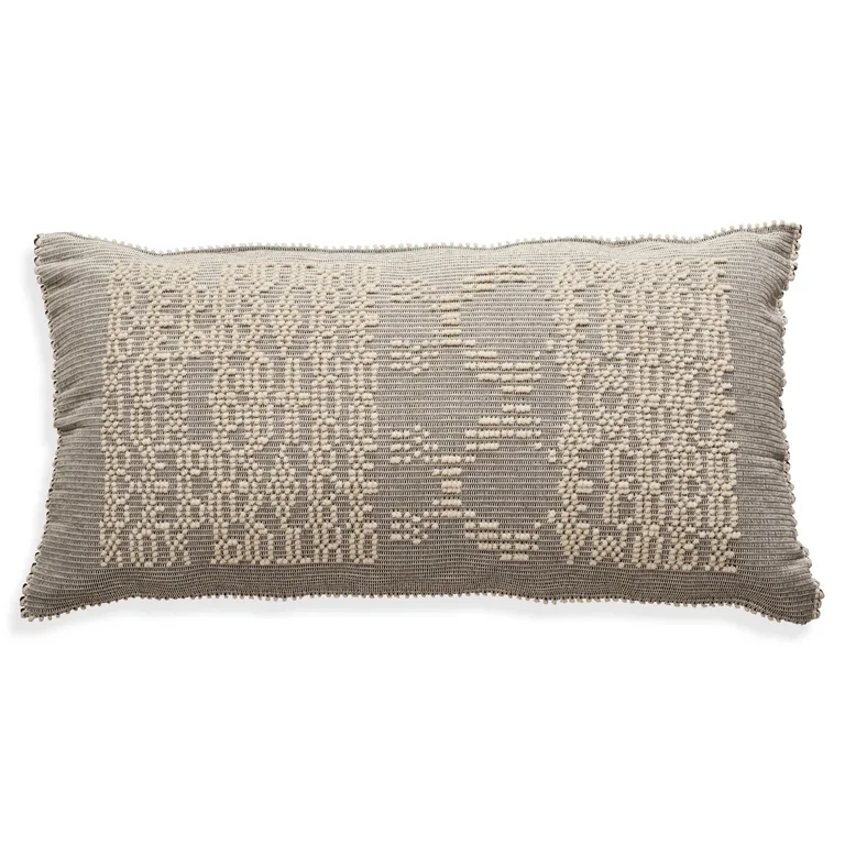 Schumacher Tipografico Floor Pillow in Grey (SO0001136)