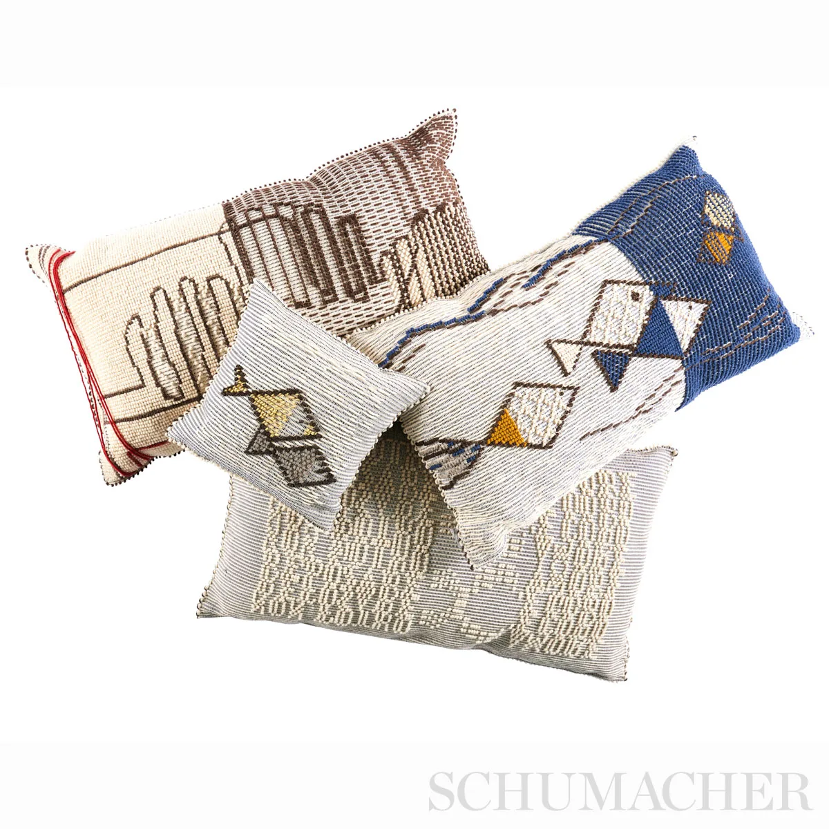 SO0001136 | Tipografico Floor Pillow - Grey Schumacher Tipografico Floor Pillow in Grey (SO0001136)