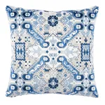 SO8060105 | Tiraz Velvet Pillow - Indigo Schumacher Tiraz Velvet Pillow in Indigo (SO8060105)