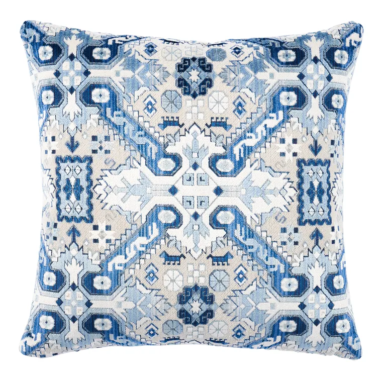 Schumacher Tiraz Velvet Pillow in Indigo (SO8060105)