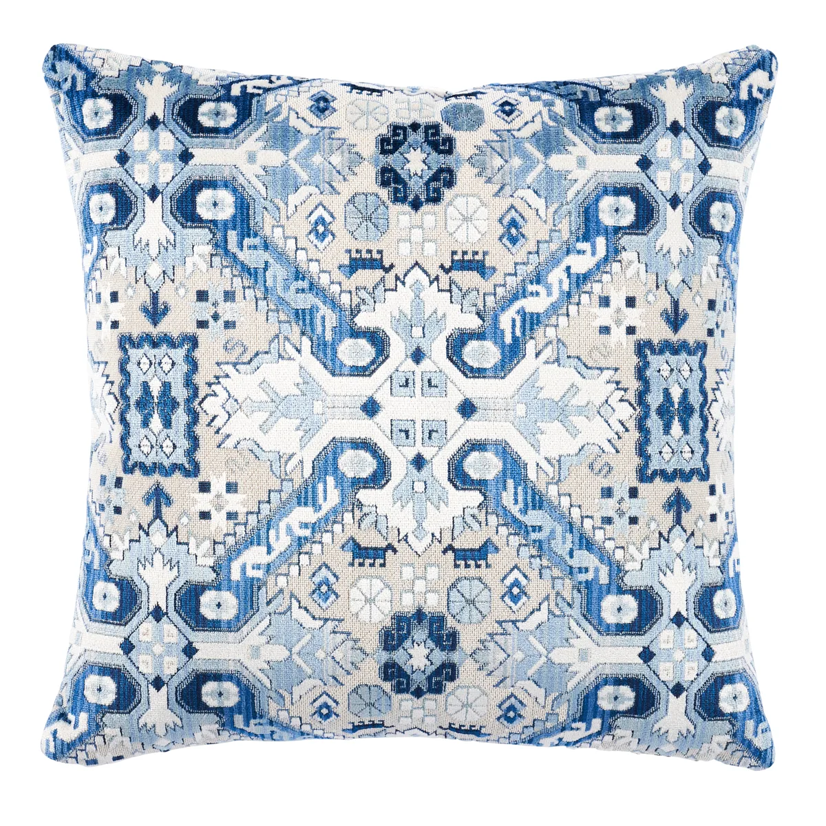 Schumacher Tiraz Velvet Pillow in Indigo (SO8060105)
