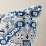 SO8060105 | Tiraz Velvet Pillow - Indigo Schumacher Tiraz Velvet Pillow in Indigo (SO8060105)