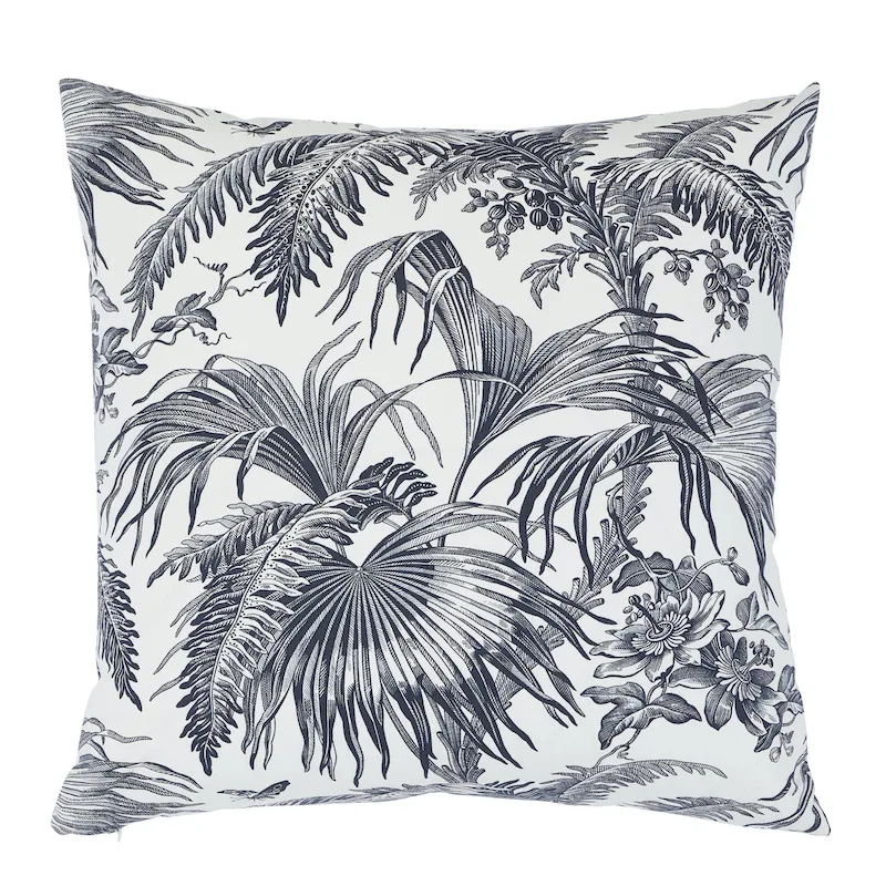 Schumacher Toile Tropique Pillow in Black (SO17951105)