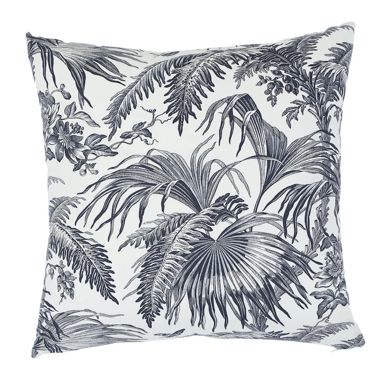 Schumacher Toile Tropique Pillow in Black (SO17951105)