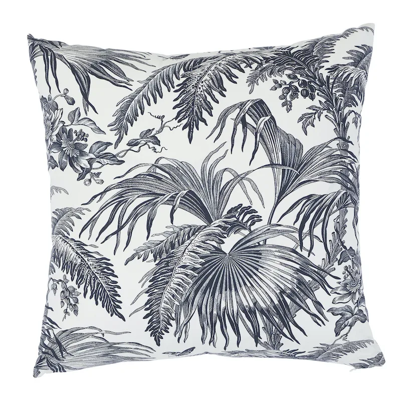 Schumacher Toile Tropique Pillow in Black (SO17951105)