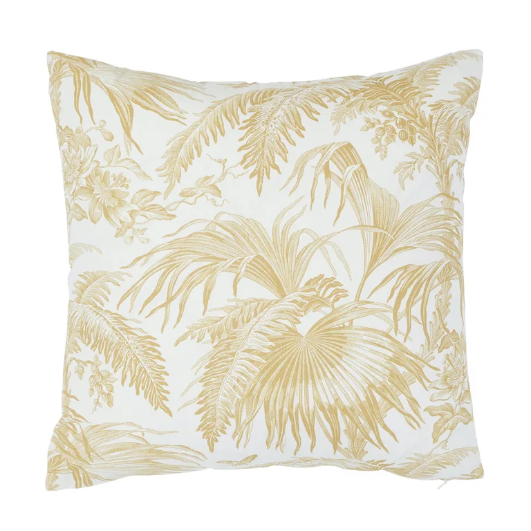 Schumacher Toile Tropique Pillow in Gold (SO17951005)
