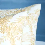 SO17951005 | Toile Tropique Pillow - Gold Schumacher Toile Tropique Pillow in Gold (SO17951005)
