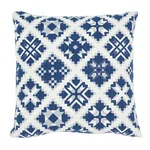 Tristan Patchwork Pillow - Indigo Schumacher Tristan Patchwork Pillow in Indigo