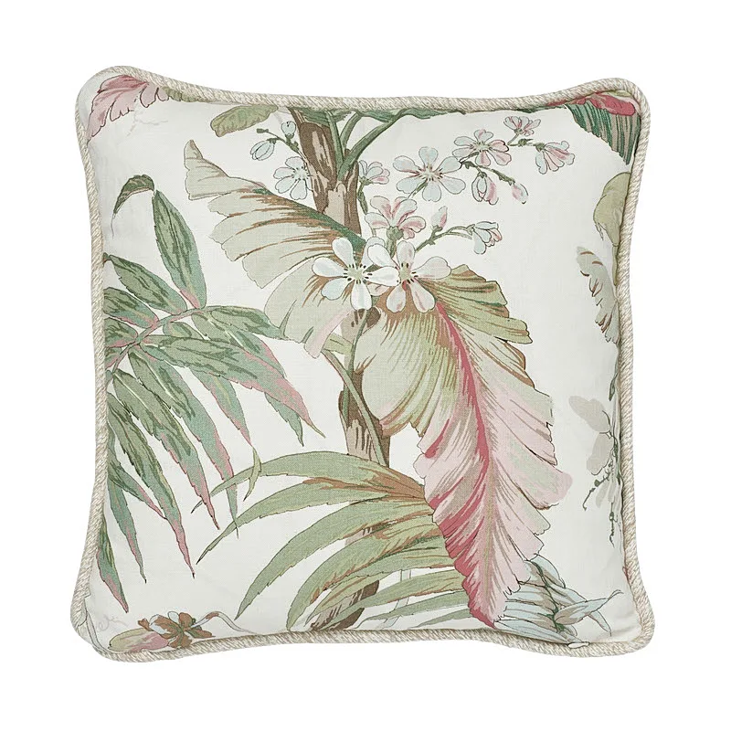 Schumacher Tropique Pillow in Blush (SO17813004)