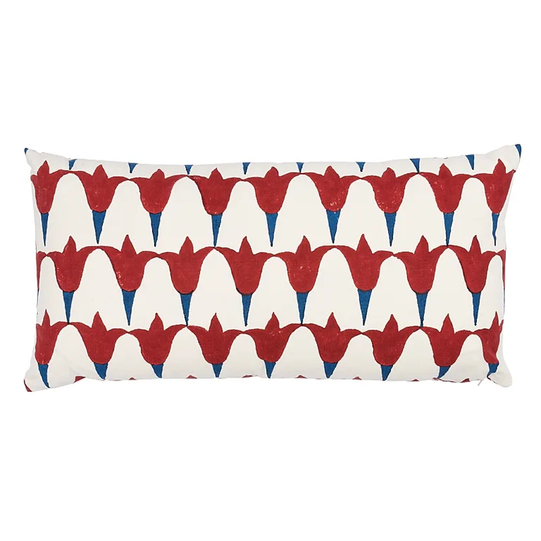 Schumacher Tulip + Seed Pillow in Iron & Indigo (SO17982318)