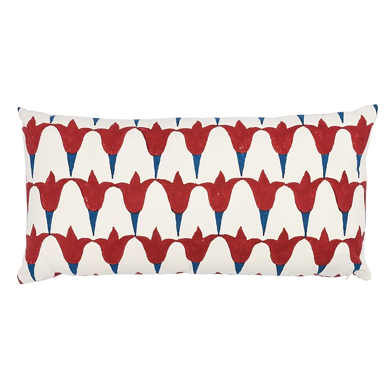 Schumacher Tulip + Seed Pillow in Iron & Indigo (SO17982318)