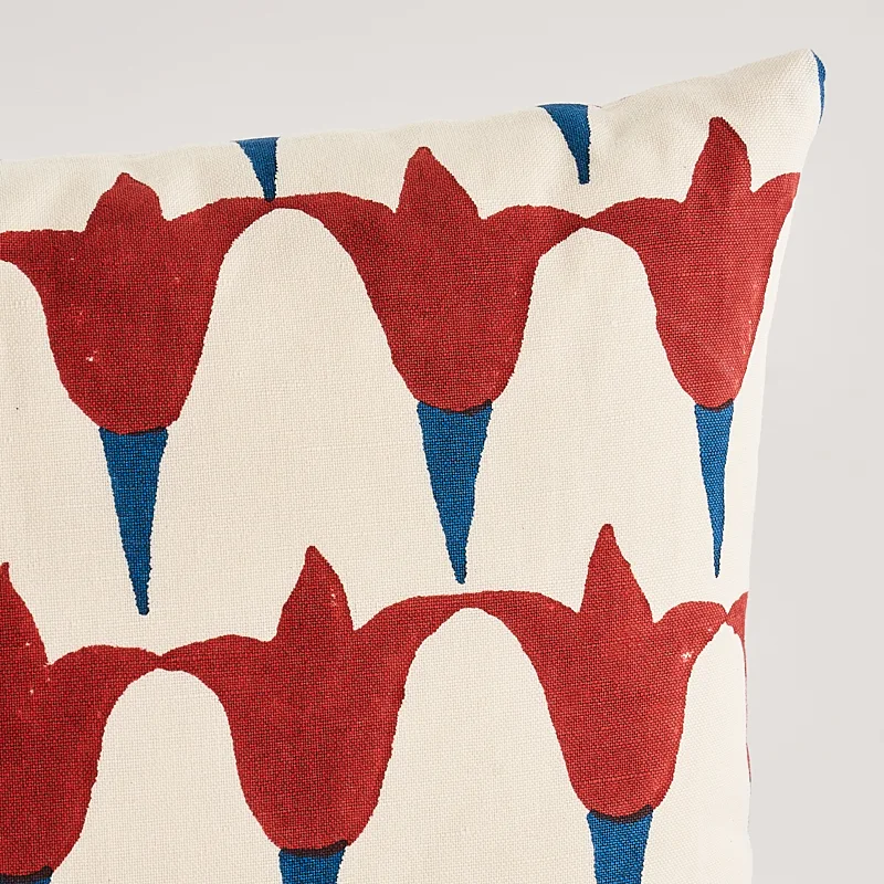 Schumacher Tulip + Seed Pillow in Iron & Indigo (SO17982318)