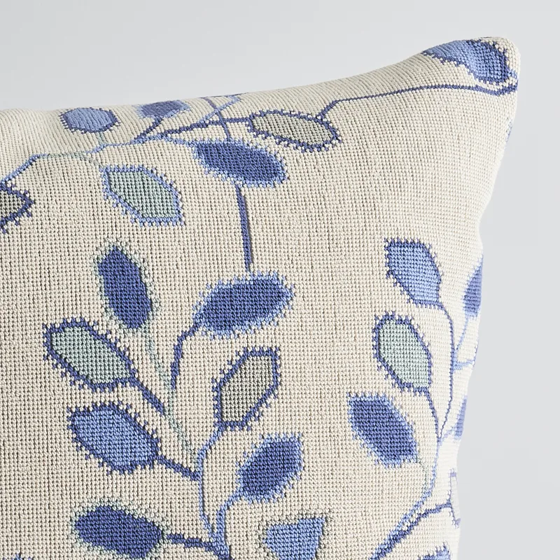 Schumacher Tumble Weed Epingle Pillow in Delft Blue (SO7951006)