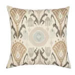 SO6787005 | Turkestan Embroidery Pillow - Moonstone Schumacher Turkestan Embroidery Pillow in Moonstone (SO6787005)