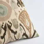 SO6787005 | Turkestan Embroidery Pillow - Moonstone Schumacher Turkestan Embroidery Pillow in Moonstone (SO6787005)