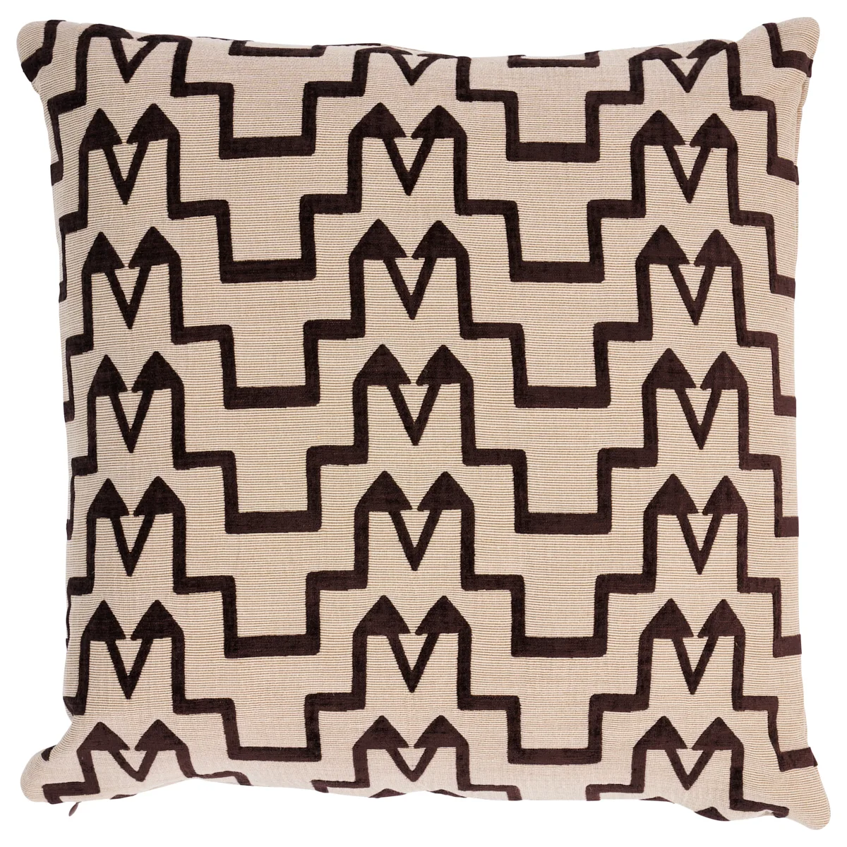 Schumacher Turkish Step Pillow in Brown (SO7124405)