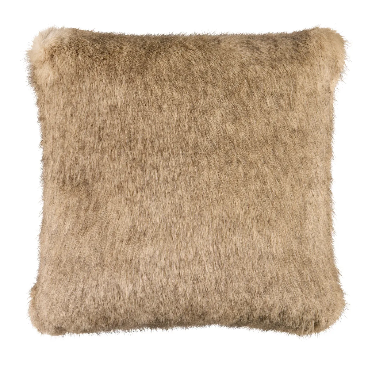 Schumacher Valais Faux Fur Pillow in Buff