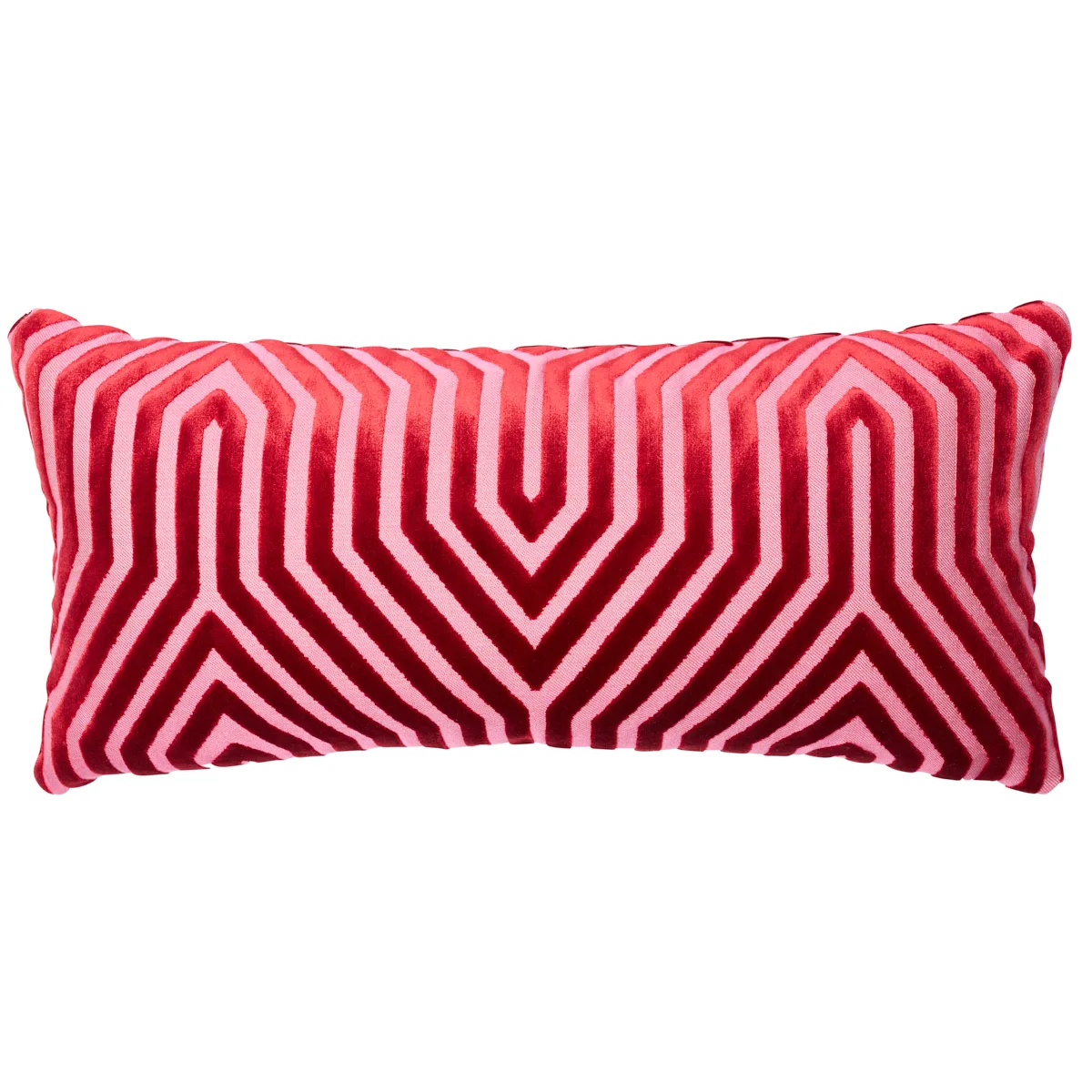 Schumacher Vanderbilt Velvet Pillow in Fuchsia (SO8300118)