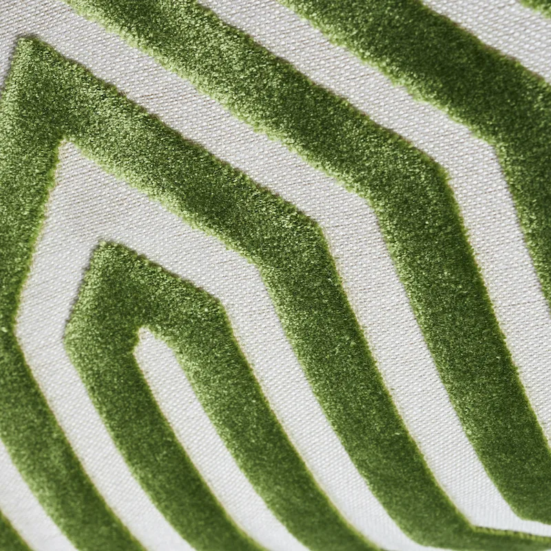 Vanderbilt Velvet Pillow - Lettuce Schumacher Vanderbilt Velvet Pillow in Lettuce