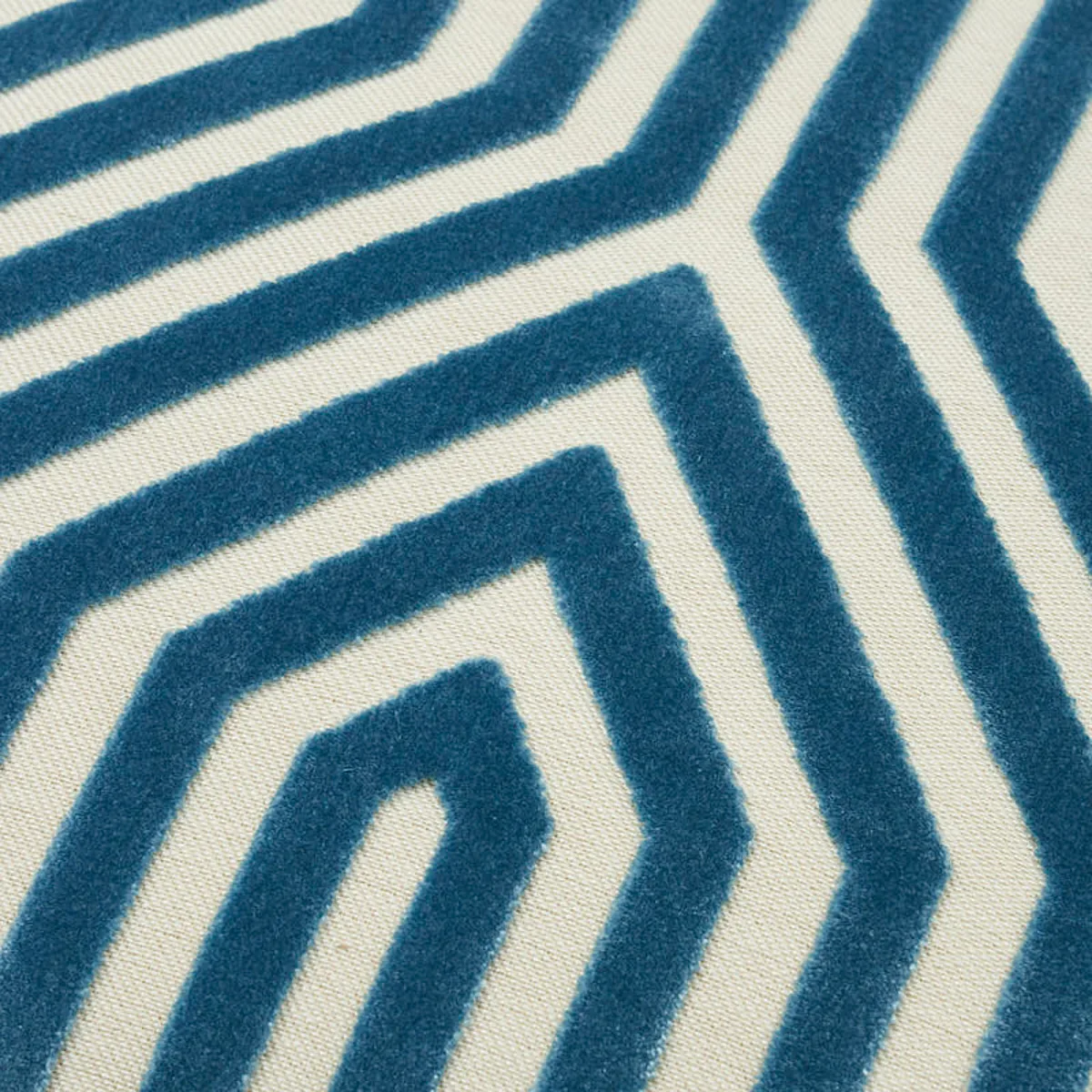 Schumacher Vanderbilt Velvet Pillow in Marine