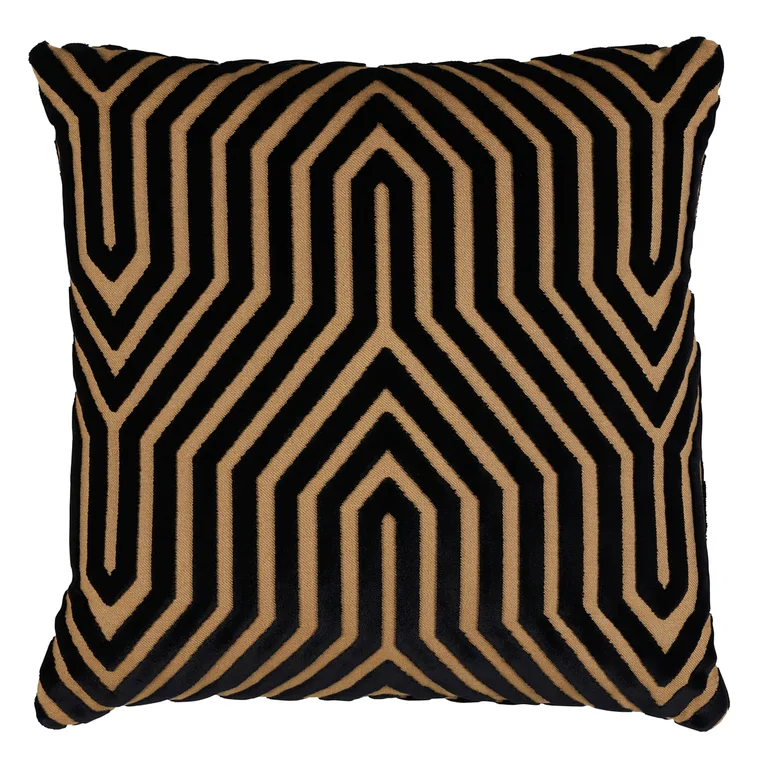 Schumacher Vanderbilt Velvet Pillow in Tortoise